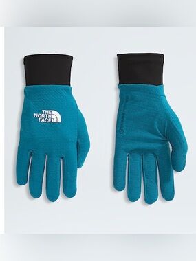 THE NORTH FACE Unisex Summit Series Dotknit Liner Gloves Dusk Blue SZ LARGE NWT